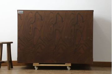 中古　美品　岩谷堂箪笥　黒々とした金具が重厚な雰囲気を高める和箪笥(和タンス、整理箪笥、衣装タンス、収納たんす、引き出し、サイドチェスト)(R-074626)