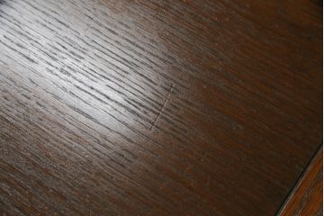 イギリスアンティーク　オーク材　クラシカルな佇まいが魅力のドローリーフテーブル(ダイニングテーブル、2人掛け、4人掛け、食卓、エクステンションテーブル、英国)(R-074630)