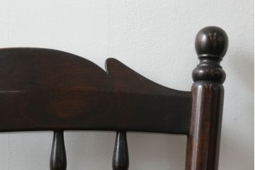 中古　美品　松本民芸家具　16型スピンドルチェア　ゆったりと座れるダイニングチェア(板座チェア、椅子、イス)(R-074636)