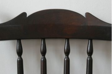 中古　美品　松本民芸家具　16型スピンドルチェア　ゆったりと座れるダイニングチェア(板座チェア、椅子、イス)(R-074636)