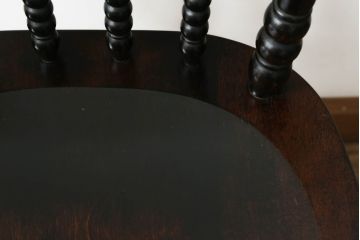 中古　美品　松本民芸家具　16型スピンドルチェア　ゆったりと座れるダイニングチェア(板座チェア、椅子、イス)(R-074636)