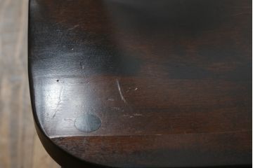 中古　美品　松本民芸家具　16型スピンドルチェア　ゆったりと座れるダイニングチェア(板座チェア、椅子、イス)(R-074636)