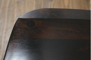 中古　美品　松本民芸家具　16型スピンドルチェア　ゆったりと座れるダイニングチェア(板座チェア、椅子、イス)(R-074636)