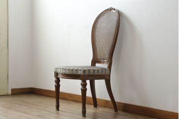 中古　美品　DREXEL HERITAGE(ドレクセルヘリテイジ)　Cameo Classics(キャメオクラシックス)　格調高い雰囲気が魅力のマホガニー製ダイニングチェア(椅子、イス)(定価約31万円)(R-074637)