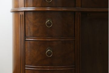 中古　DREXEL HERITAGE(ドレクセルヘリテイジ)　Cameo Classics(キャメオクラシックス)　高級感溢れるキドニーデスク(両袖デスク、机、ワークデスク、カウンターテーブル、在宅用、在宅ワーク用)(R-074640)