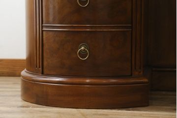 中古　DREXEL HERITAGE(ドレクセルヘリテイジ)　Cameo Classics(キャメオクラシックス)　高級感溢れるキドニーデスク(両袖デスク、机、ワークデスク、カウンターテーブル、在宅用、在宅ワーク用)(R-074640)