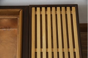 中古　美品　ニレ材　温かみのある木の色味と木目が美しい長火鉢(囲炉裏、木製火鉢)(R-074641)