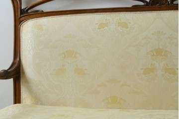 中古　美品　イタリア高級家具　メデア(Medea)　優雅な曲線美が際立つセティ　定価約60万円　(R-074657)