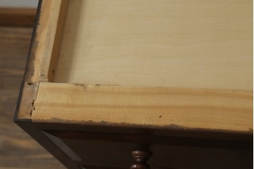 《天板取り付け加工費込み》　中古　松本民芸家具　深みのある色合いと木目が上品な3段ローチェスト　(R-074662)