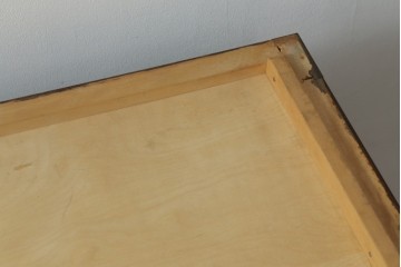 《天板取り付け加工費込み》　中古　松本民芸家具　深みのある色合いと木目が上品な3段ローチェスト　(R-074662)