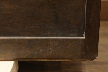 《天板取り付け加工費込み》　中古　松本民芸家具　深みのある色合いと木目が上品な3段ローチェスト　(R-074662)