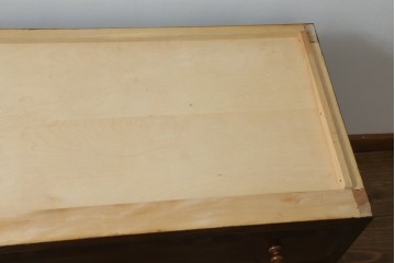 《天板・台輪取り付け加工費込み》　中古　松本民芸家具　深みのある色合いと木目が上品な3段ローチェスト　(R-074663)