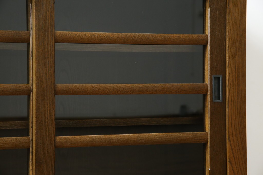 中古　美品!!　国産職人手作り　欅(ケヤキ)材　和モダンな空間づくりにも活躍する高級水屋箪笥サイドボード　(R-074666)