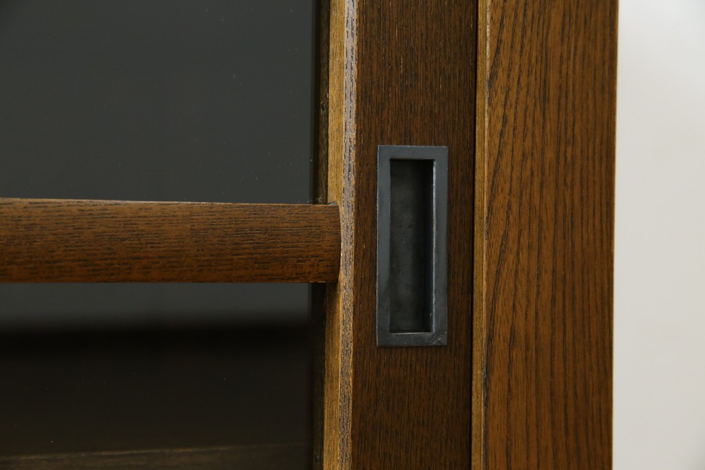 中古　美品!!　国産職人手作り　欅(ケヤキ)材　和モダンな空間づくりにも活躍する高級水屋箪笥サイドボード　(R-074666)