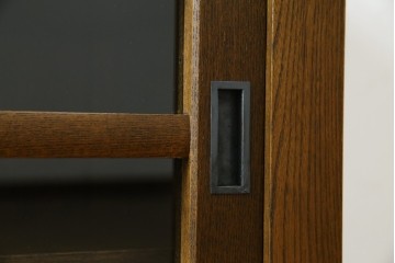 中古　美品!!　国産職人手作り　欅(ケヤキ)材　和モダンな空間づくりにも活躍する高級水屋箪笥サイドボード　(R-074666)