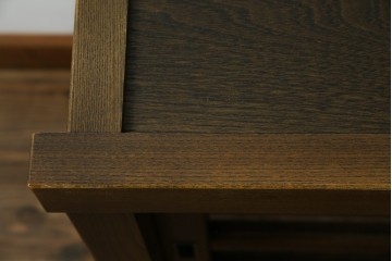 中古　美品!!　国産職人手作り　欅(ケヤキ)材　和モダンな空間づくりにも活躍する高級水屋箪笥サイドボード　(R-074666)