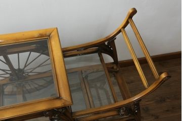 中古　廃盤品　メデア(Medea)　ワゴンART900　芸術的な美しさが存在感を放つアール・ヌーボー様式のトロリー(ワゴン)(定価約124万円)(R-074668)