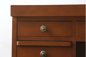 中古　美品!!　横浜ダニエル(daniel)　アーリーアメリカンシリーズ　A-315　滑らかな木肌が上品な雰囲気を醸し出すカウンターテーブルサイドボード(収納棚、戸棚、キッチンカウンター、バーカウンター)(定価約126万円)(R-074682)