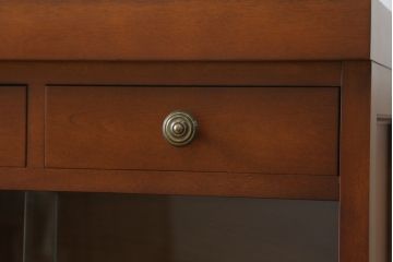 中古　美品!!　横浜ダニエル(daniel)　アーリーアメリカンシリーズ　A-315　滑らかな木肌が上品な雰囲気を醸し出すカウンターテーブルサイドボード(収納棚、戸棚、キッチンカウンター、バーカウンター)(定価約126万円)(R-074682)