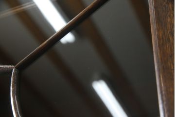 イギリスアンティーク　オーク材　品のある佇まいが美しいアールデコスタイルのキャビネット(戸棚、収納棚、飾り棚、英国)(R-074690)