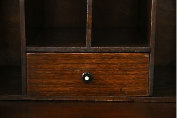 イギリスアンティーク　アールデコデザイン　オーク材　落ち着いた佇まいのライティングビューロー(簿記机、ワークデスク、引き出し、サイドチェスト、在宅用、在宅ワーク用、英国)(R-074692)