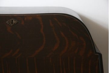 イギリスアンティーク　アールデコデザイン　オーク材　落ち着いた佇まいのライティングビューロー(簿記机、ワークデスク、引き出し、サイドチェスト、在宅用、在宅ワーク用、英国)(R-074692)