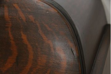 イギリスアンティーク　アールデコデザイン　オーク材　落ち着いた佇まいのライティングビューロー(簿記机、ワークデスク、引き出し、サイドチェスト、在宅用、在宅ワーク用、英国)(R-074692)