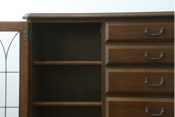 中古　カリモク家具(karimoku)　domani(ドマーニ)　QUEENS LIFE(クイーンズライフ)　シェラトン様式の気品を感じさせるクラシカルなサイドボード　定価約68万円　(R-074697)
