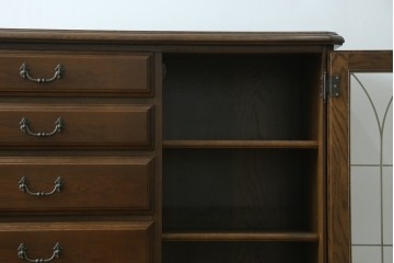 中古　カリモク家具(karimoku)　domani(ドマーニ)　QUEENS LIFE(クイーンズライフ)　シェラトン様式の気品を感じさせるクラシカルなサイドボード　定価約68万円　(R-074697)