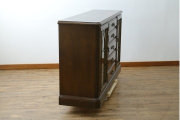 中古　カリモク家具(karimoku)　domani(ドマーニ)　QUEENS LIFE(クイーンズライフ)　シェラトン様式の気品を感じさせるクラシカルなサイドボード　定価約68万円　(R-074697)