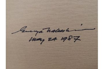 希少　ジョージナカシマ　George Nakashima　THE SOUL OF A TREE　直筆サイン入り　1987年　第3刷　ハードカバー　本(第6回「ジョージ・ナカシマ展」、最後の来日)(R-074702)