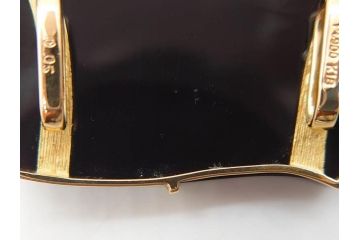 べっ甲(鼈甲)　Pt900　K18(18金)　0.05　ブローチ　煌びやかに舞う蝶のデザインが魅力的な帯留め(べっこう、帯締め、着物道具、和装小物、アクセサリー)(R-074708)