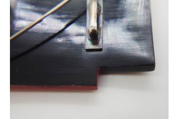 べっ甲(鼈甲)　蒔絵　竹　良生銘　百合螺鈿　和の趣溢れる帯留め2個セット(ブローチ、帯締め、着物道具、和装小物、アクセサリー)(R-074710)