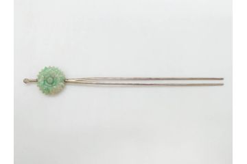 アンティーク　ビンテージ　螺鈿　珊瑚　翡翠　簪7本セット(サンゴ、ヒスイ、かんざし、和装小物、髪飾り、アクセサリー、玉簪、バチ型、平打ち簪、ヴィンテージ)(R-074716)