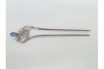 アンティーク　ビンテージ　螺鈿　珊瑚　翡翠　簪7本セット(サンゴ、ヒスイ、かんざし、和装小物、髪飾り、アクセサリー、玉簪、バチ型、平打ち簪、ヴィンテージ)(R-074716)