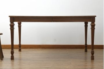 中古　美品　DREXEL HERITAGE(ドレクセルヘリテイジ)　FRANCESCA(フランチェスカ)シリーズ　優美な佇まいのダイニングテーブル(エクステンションテーブル、拡張式テーブル、4人掛け、6人掛け、食卓)(R-074742)
