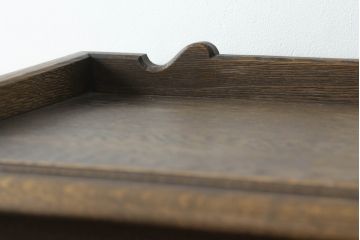 和製ビンテージ　神戸洋家具　オーク材　特徴あるデザインが素敵なライティングビューロー(ワークデスク、簿記机、収納棚、戸棚、在宅用、在宅ワーク用、引き出し、ヴィンテージ)(R-074743)