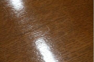 イギリスアンティーク　オーク材　リネンフォールドの意匠が美しいサイドバイサイドビューローブックケース　(R-074744)