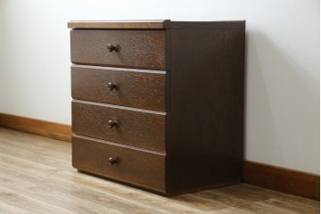 中古　美品　オーク材　三越家具(現カントリーハウス)　Brugge(ブルージュ)　クラシカルな雰囲気を醸し出すチェスト　(R-074746)