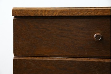 中古　美品　オーク材　三越家具(現カントリーハウス)　Brugge(ブルージュ)　クラシカルな雰囲気を醸し出すチェスト　(R-074746)