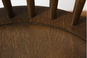 中古　柏木工　ゆったりとした座り心地が魅力的なウィンザーチェア1脚(ウインザーチェア、アームチェア、かしわ木工、KASHIWA、板座チェア、椅子、イス)(R-074752)