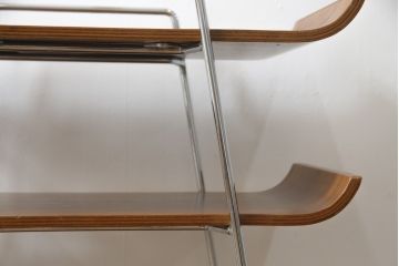 和製ビンテージ　ミッドセンチュリーな雰囲気がおしゃれなキッチンワゴン(キャスターワゴン、キッチンラック、トロリー、飾り棚、ヴィンテージ)(R-074756)