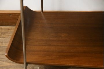 和製ビンテージ　ミッドセンチュリーな雰囲気がおしゃれなキッチンワゴン(キャスターワゴン、キッチンラック、トロリー、飾り棚、ヴィンテージ)(R-074756)