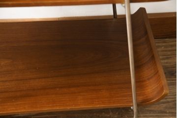 和製ビンテージ　ミッドセンチュリーな雰囲気がおしゃれなキッチンワゴン(キャスターワゴン、キッチンラック、トロリー、飾り棚、ヴィンテージ)(R-074756)