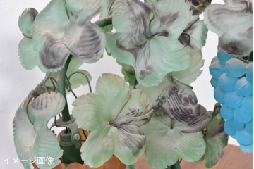 中古　希少!!　幅140㎝の大型!!　イタリア　ムラーノガラス(MURANO)　ヴェネチアンガラス　葡萄のシャンデリア　定価約300万円　(R-074769)