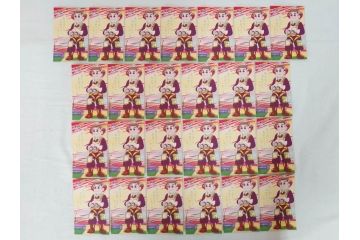 昭和レトロ　新年はがき　女の子　男の子　200枚×2箱セット(絵葉書、年賀状、ハガキ、箱付き、計400枚、8種類、振袖、スキー、凧)(R-074796)