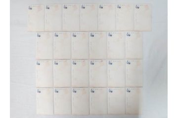 昭和レトロ　新年はがき　女の子　男の子　200枚×2箱セット(絵葉書、年賀状、ハガキ、箱付き、計400枚、8種類、振袖、スキー、凧)(R-074796)