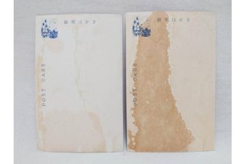 昭和レトロ　新年はがき　新年絵葉書　特製　松盛堂発行　各種取合　88枚&200枚セット(年賀状、ハガキ、箱付き、女の子、男の子、振袖、スキー、凧、動物)(R-074797)