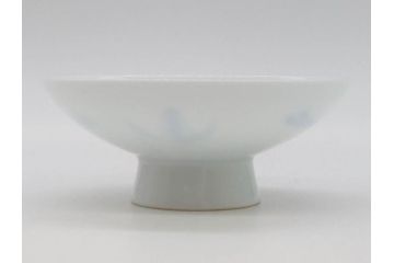 深川製　皇室　御下賜品　菊御紋　金彩　染付　盃7客セット(杯、酒器、和食器、鳳凰、箱付き)(R-074799)