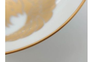 深川製　皇室　御下賜品　菊御紋　金彩　染付　盃7客セット(杯、酒器、和食器、鳳凰、箱付き)(R-074799)